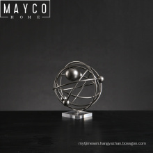 Mayco Small Metal Round Cube Figurine Wedding Accessories Interior Home Decoration